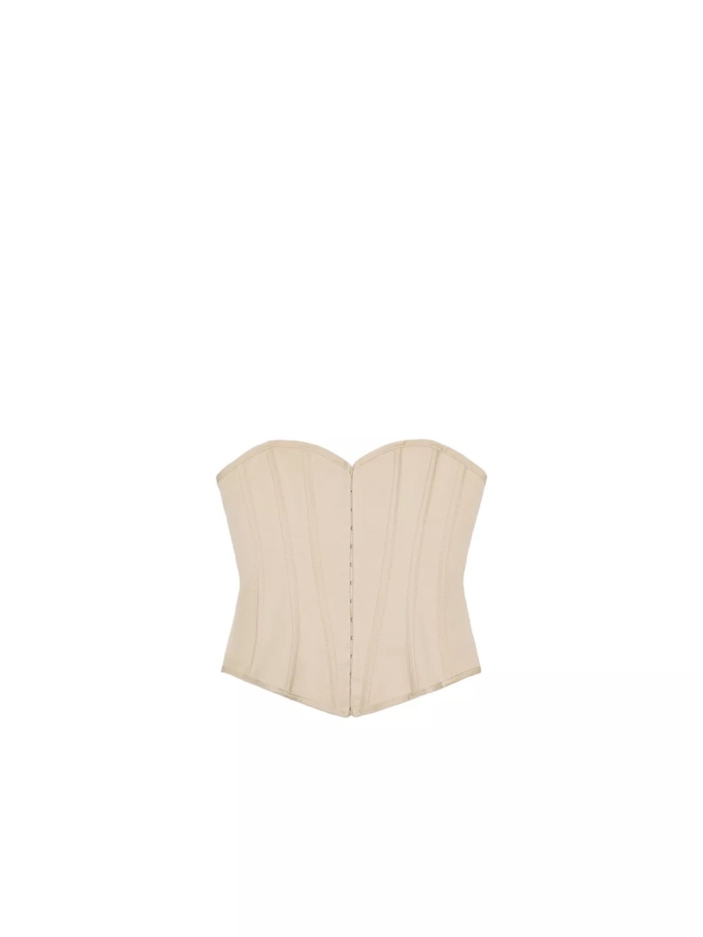 Zara Beige Strapless Corset Shapewear Top